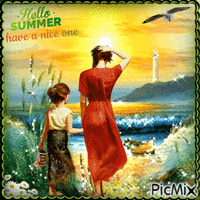 Hello Summer. Have a nice one. анимиран GIF