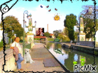 bord du canal de Briare κινούμενο GIF
