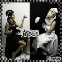 Jouer aux échecs - Gratis animeret GIF