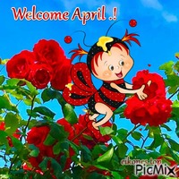 Welcome April animirani GIF