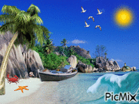 Mer en été - GIF animado grátis