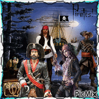 Pirates At Night - Animovaný GIF zadarmo