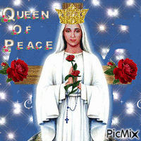 Queen Of Peace Pray For Us animirani GIF