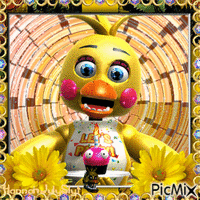 Toy Chica & Cupcake Animated GIF