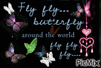 fly fly butterfly - Besplatni animirani GIF