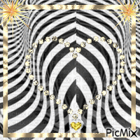 Zebra gems GIF animado