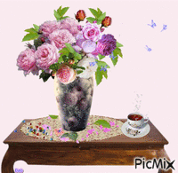 Bouquet de roses - Nemokamas animacinis gif