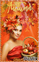 Autumn Woman - Bezmaksas animēts GIF
