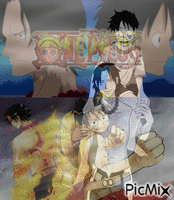 one piece ace et luffy - GIF animate gratis