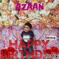Happy birthday.🌹 Azaan GIF animé