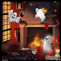 Halloween Geist - GIF animé gratuit