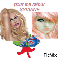 POUR LE RETOUR DE Sylviane κινούμενο GIF