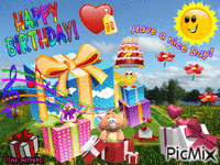 Iloista syntymäpäivää animovaný GIF