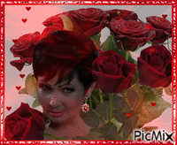 красные розы - GIF animasi gratis