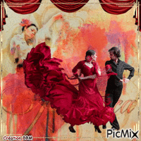 Danseurs de Flamenco par BBM geanimeerde GIF