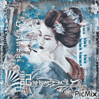 Geisha blue - Безплатен анимиран GIF