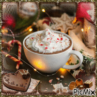 CHRISTMAS HOT CHOCOLATE - GIF animado grátis