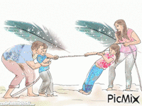 parents enfants animovaný GIF