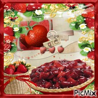 Gourmande aux fraises GIF animado