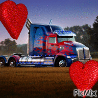 Optimus prime truck - GIF animé gratuit