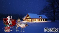 Дед мороз спешит - Darmowy animowany GIF