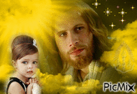 jesus  and girl geanimeerde GIF