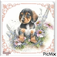 dash hound puppy анимиран GIF