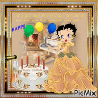 Joyeux anniversaire Betty Boop animált GIF