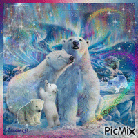 Ours polaires - GIF animado gratis