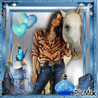 Chic en jeans - Free animated GIF