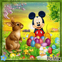 Frohe Ostern Mickey Mouse GIF animado