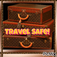 Travel safe animerad GIF
