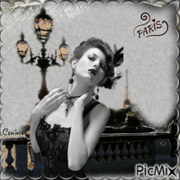 Paris glamour gris et noir - 免费动画 GIF