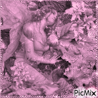 Sleeping pink fairy - Безплатен анимиран GIF