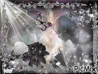 La femme et les roses - Ücretsiz animasyonlu GIF