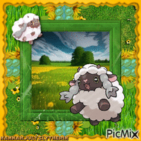 {Wooloo in a Field} - Gratis animerad GIF