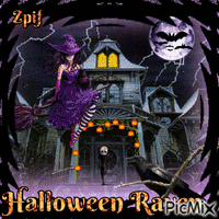 halloween Raven GIF animé