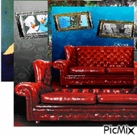 sofa red - Darmowy animowany GIF