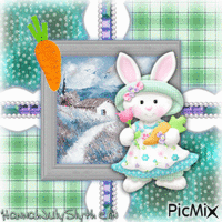 ((Cute Eastery Bunny)) animirani GIF