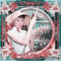 Audrey Hepburn, Actrice Britannique анимиран GIF