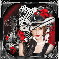 Chic and elegance in vintage style... GIF animé