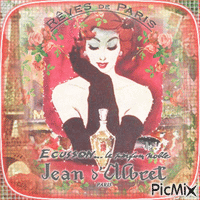 Paris perfume vintage woman - GIF เคลื่อนไหวฟรี