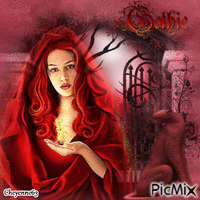 Gothic woman - GIF animé gratuit