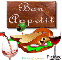 Bon appétit animált GIF