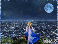 blue moon - Animovaný GIF zadarmo