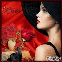 CONTEST. Girl, Hat, Rose - Free animated GIF