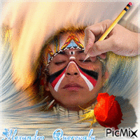 Indianin z Peru - Zdarma animovaný GIF
