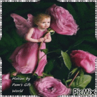 Pink Angel Babe - Animovaný GIF zadarmo