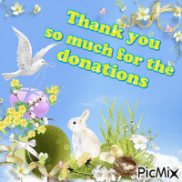 Thank you for your donations アニメーションGIF