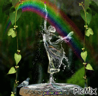 fontaine magique - GIF animasi gratis